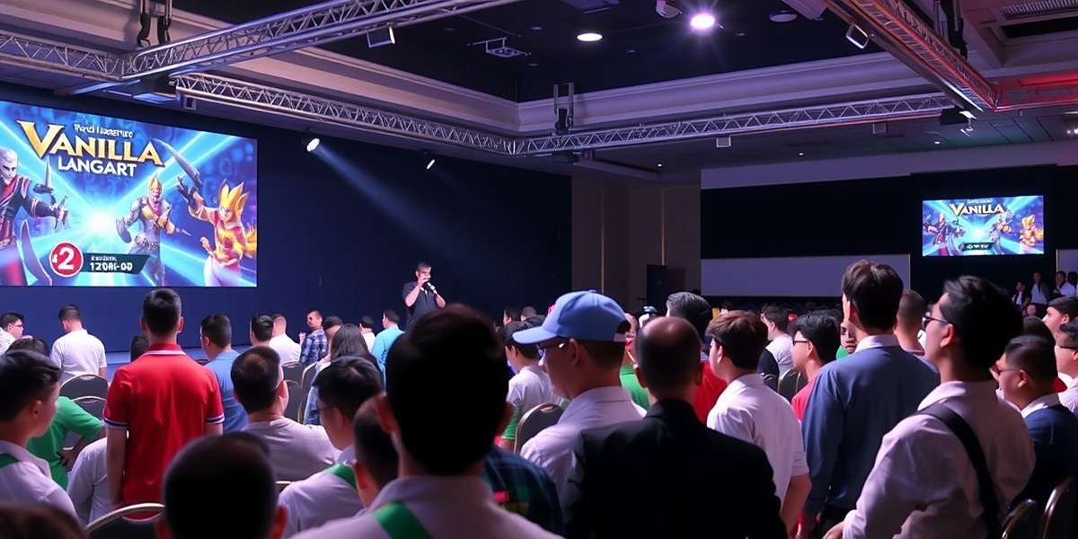 Vanilla Vanguard Brawl - Competitive gaming event Vanilla Vanguard Brawl tournament in Mumbai with players competing on stage in front of a large audience