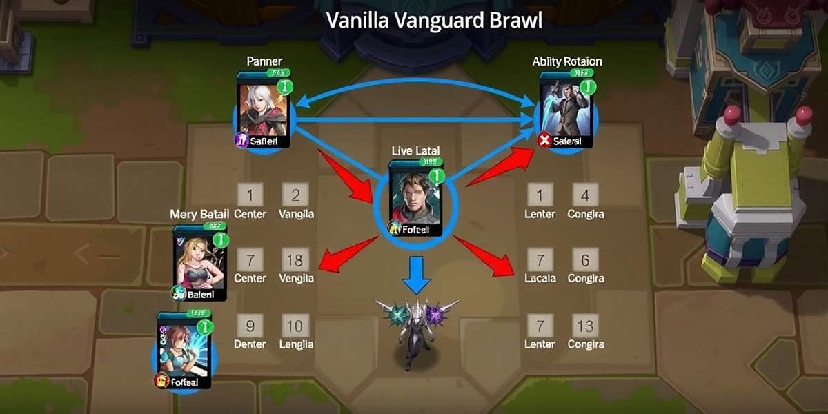 Vanilla Vanguard Brawl - Team composition strategy Vanilla Vanguard Brawl team strategy diagram showing optimal character positioning and ability rotation